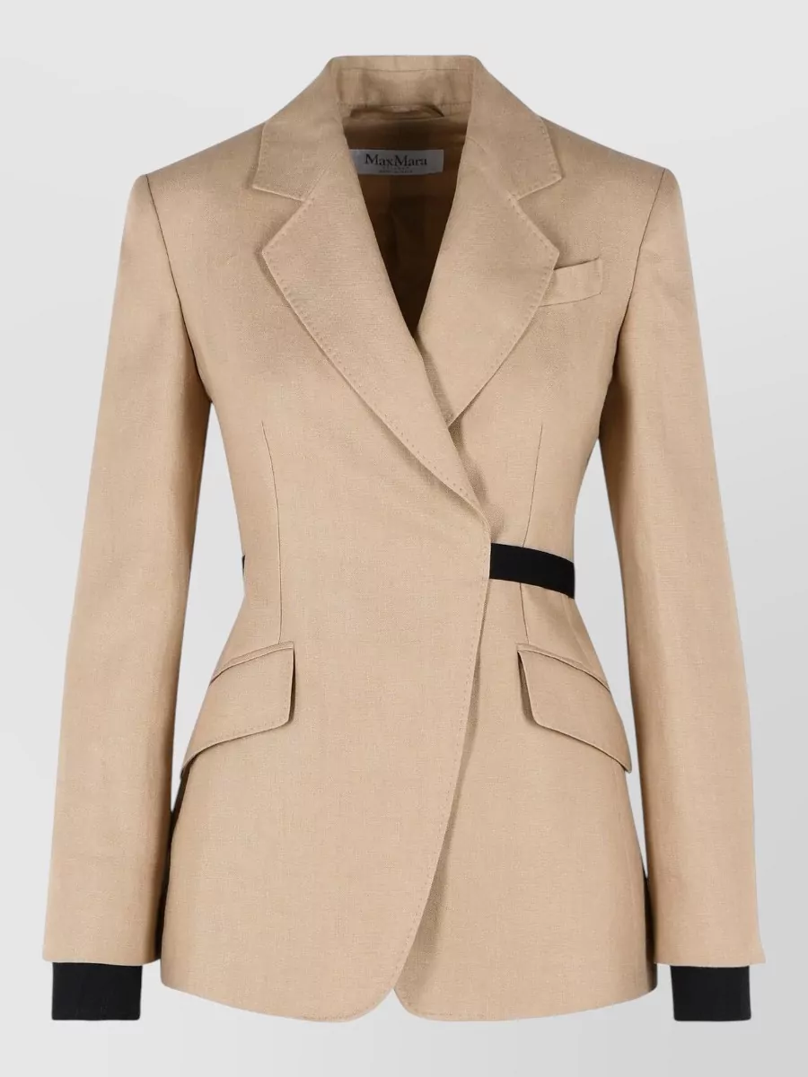 Max Mara linen double-breasted blazer