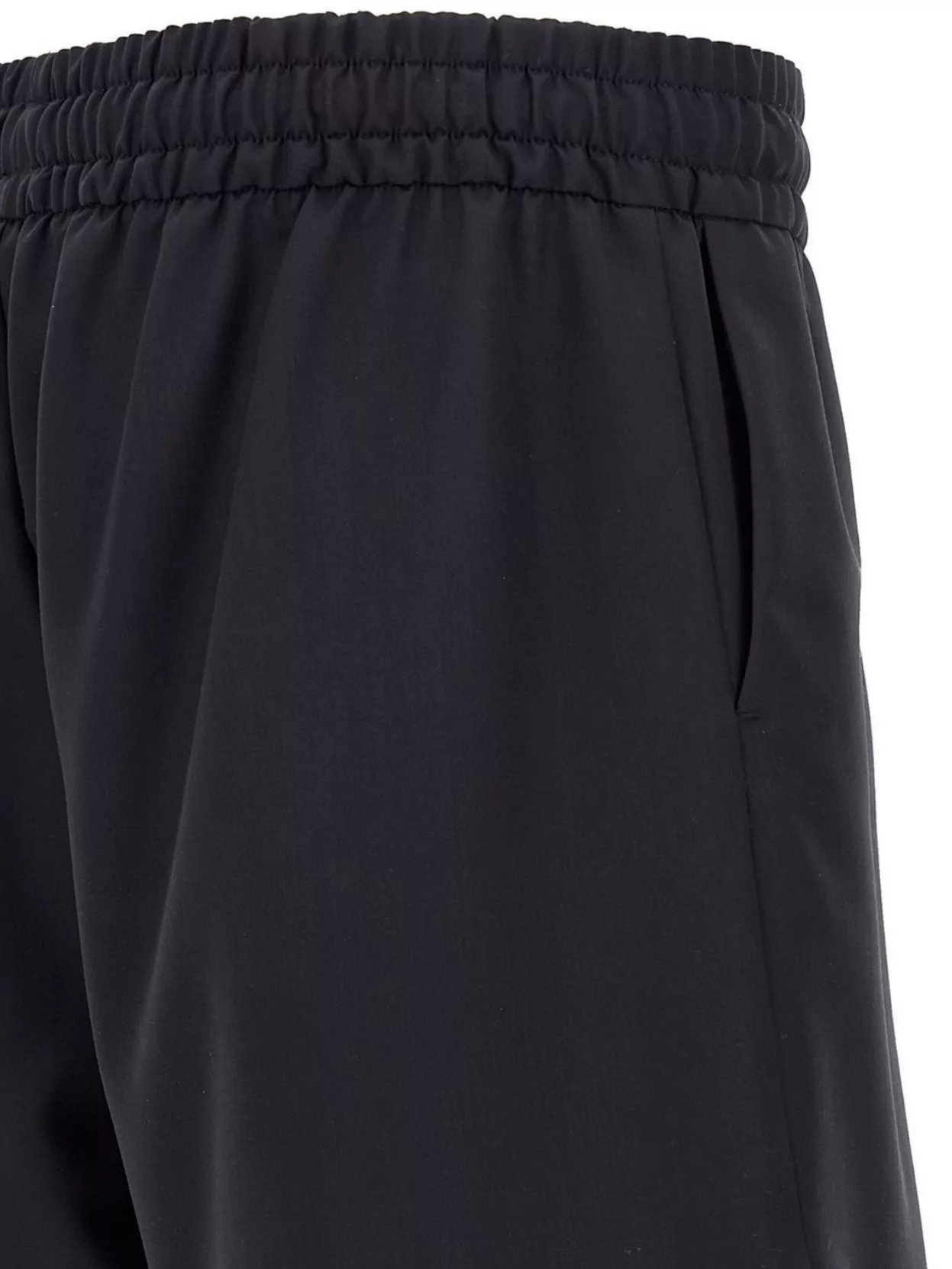Fear Of God Black Virgin Wool Bermudas With Relaxed Fit And Drawstring Waist