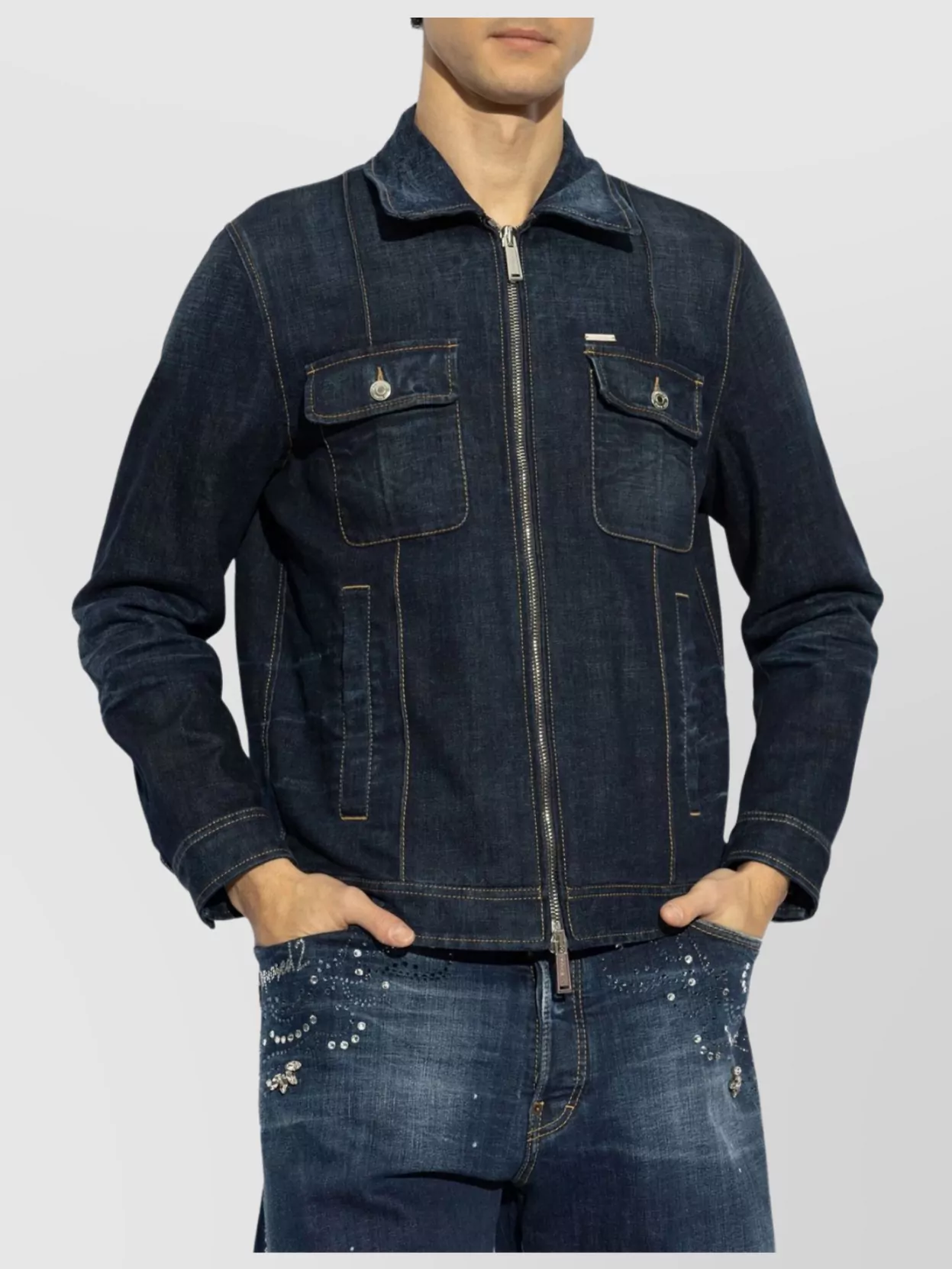 Dsquared2 Logo Patch Denim Jacket