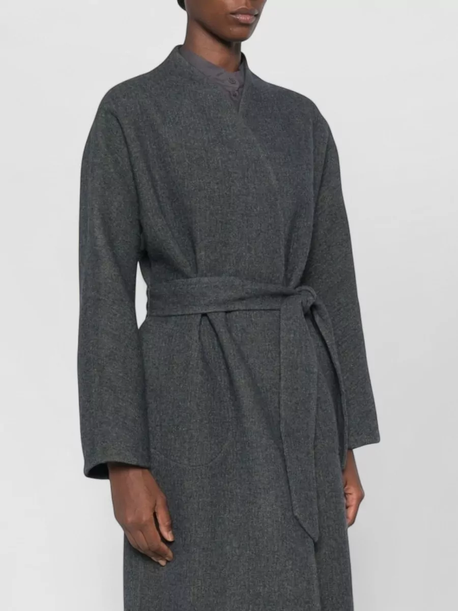 Cortana Wool-Blend Belted Long Dressing Gown