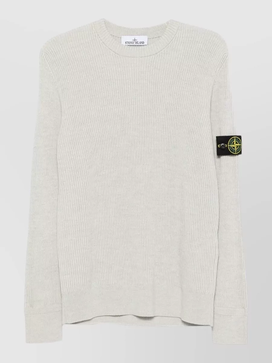Stone Island wool ribbed crewneck sweater
