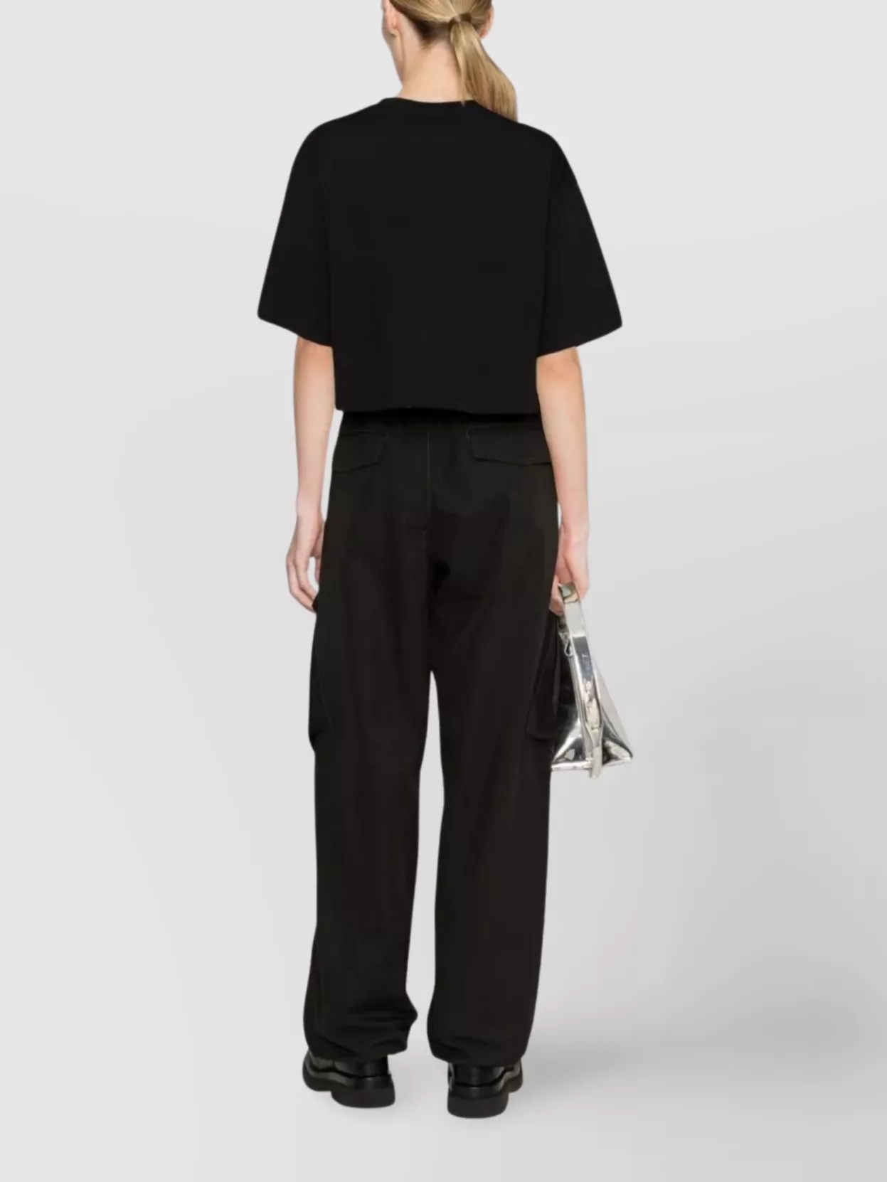 Balmain Graphic Print Cropped T-Shirt With Short Sleeves