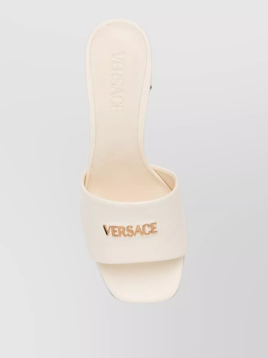 Versace Leather Open-Toe Mules