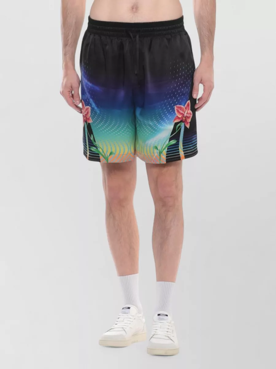 Casablanca Silk Printed Bermuda Shorts