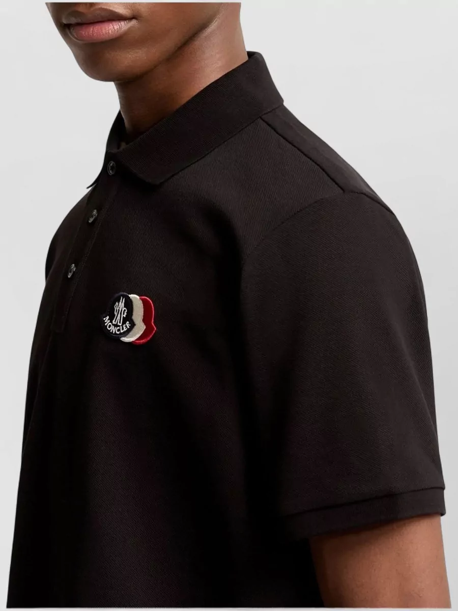 Moncler Cotton Logo Patch Polo Shirt