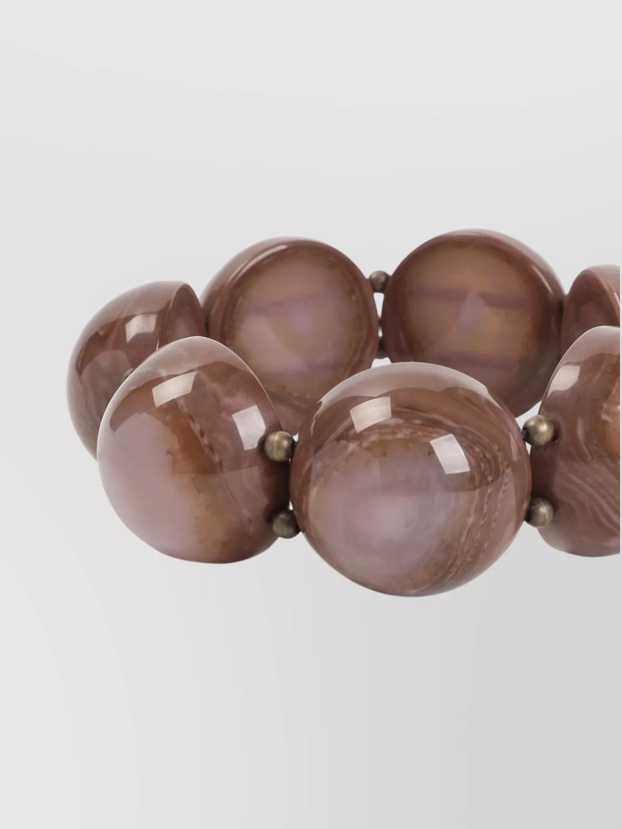 Giorgio Armani Beaded Polyester Elasticated Bracelet Half Sphere