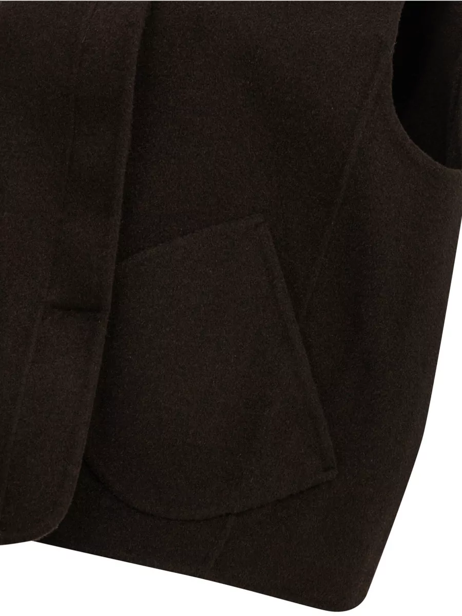 Soeur Wool Sleeveless Cape