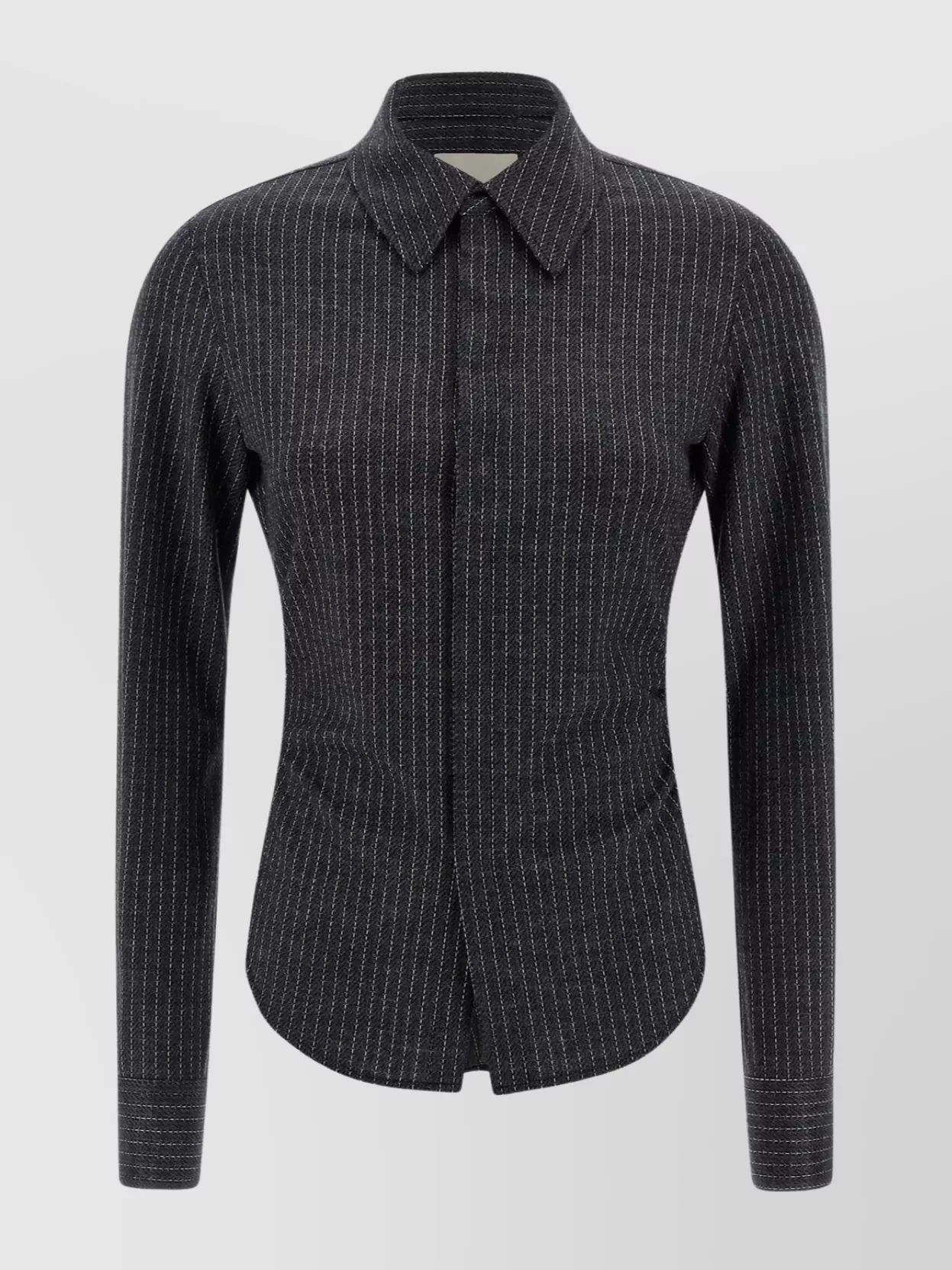 Isabel Marant Tailored Pinstripe Long Sleeve Shirt In Black