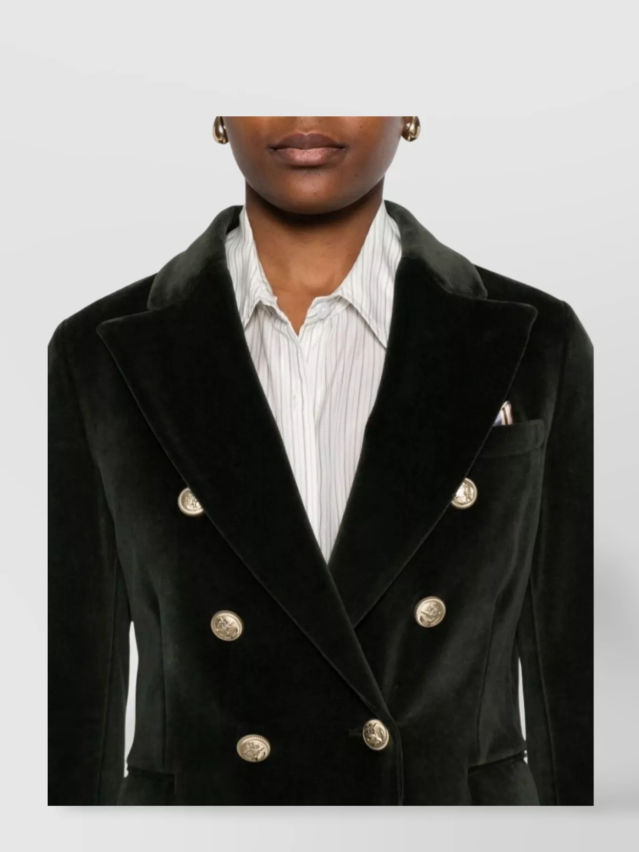 Circolo 1901 Double-Breasted Cotton Jacket Featuring Pockets