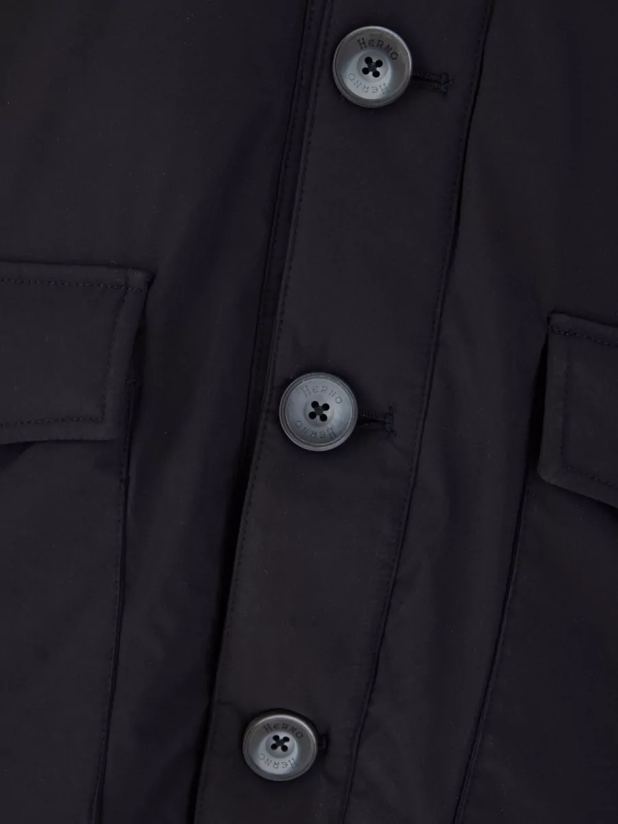 Herno Cotton Padded Single Breasted Coat