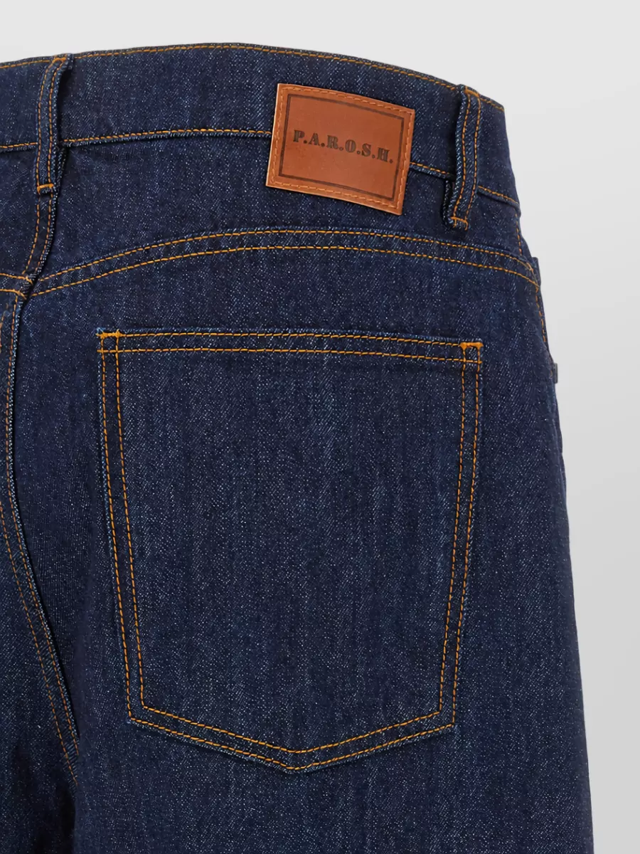 P.a.r.o.s.h. Denim Wide-Leg Turn-Up Jeans