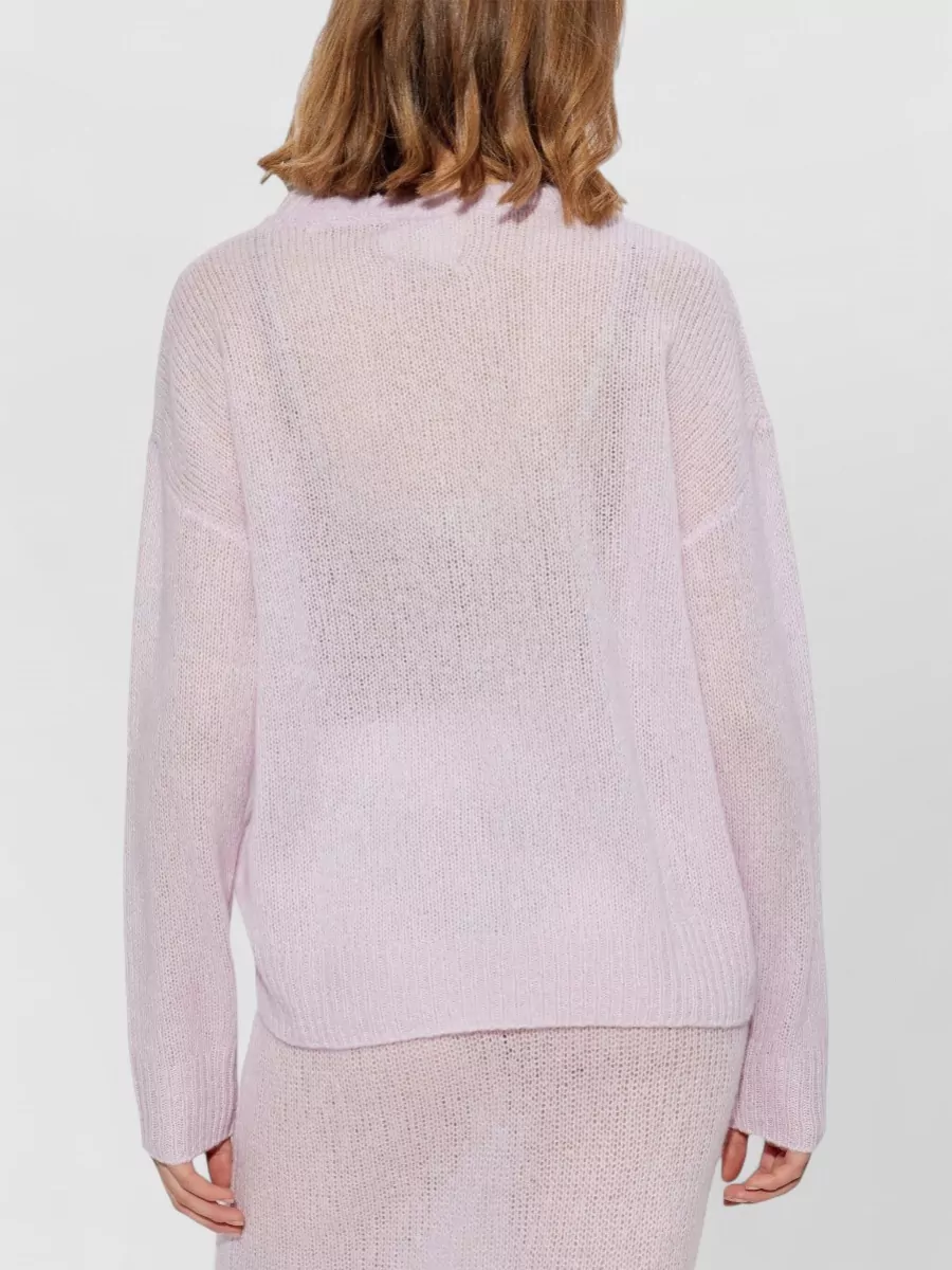 Lisa Yang Cashmere Silk Ribbed Crew Neck Sweatshirt