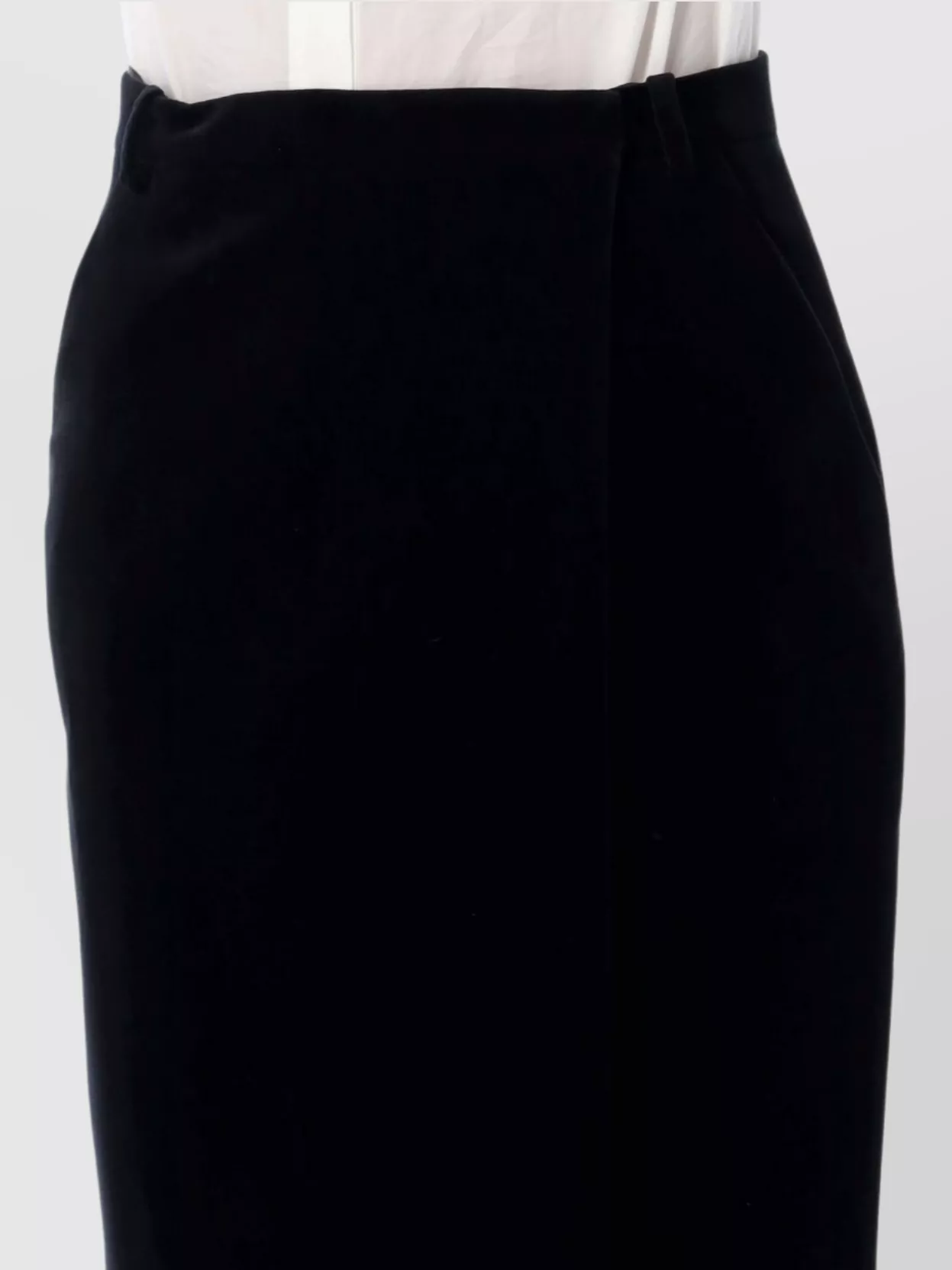 Saint Laurent Velvet Midi Skirt Wrap Design
