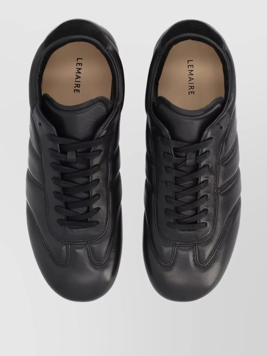 Lemaire Round Toe Sneakers Featuring Rubber Sole Design
