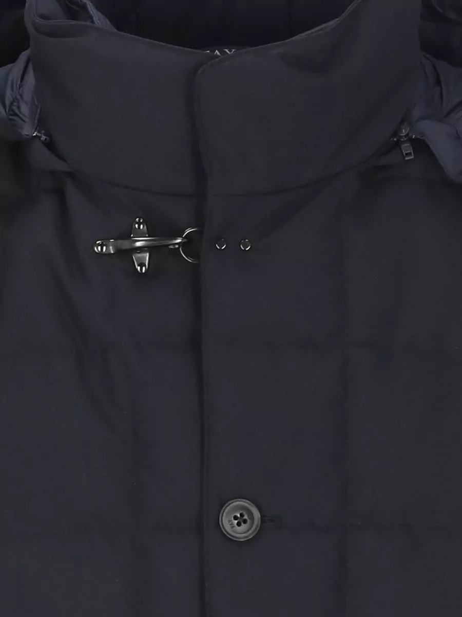 Fay Short Quilted Jacket Hood High Neck