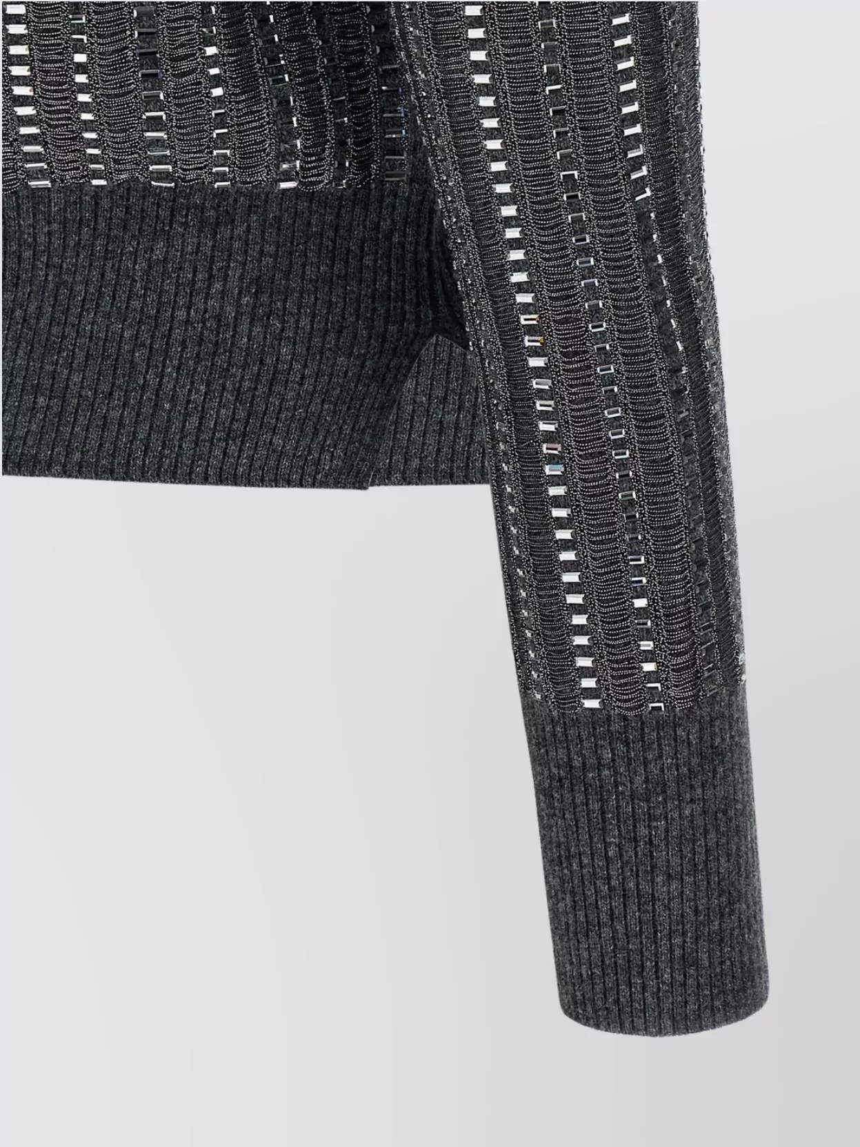 Ermanno Scervino Crystal Sweater Turtleneck Sheer Panels