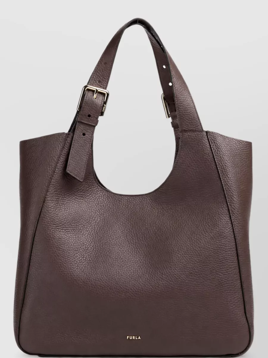 Furla large leather shoulder bag