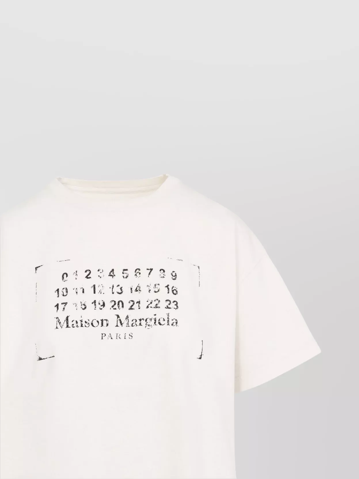 Maison Margiela Cotton Jersey Crew Neck Graphic Print