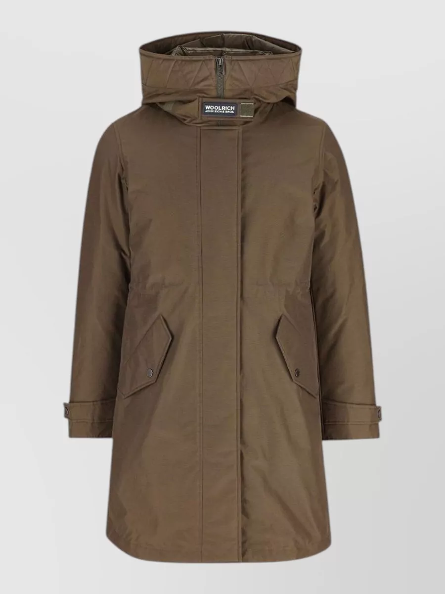 Woolrich down longline hooded puffer parka