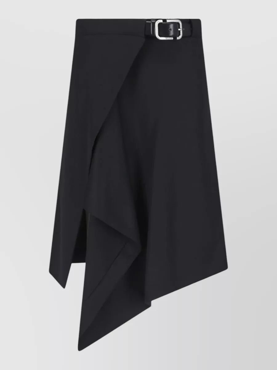 The Attico wool asymmetric midi skirt