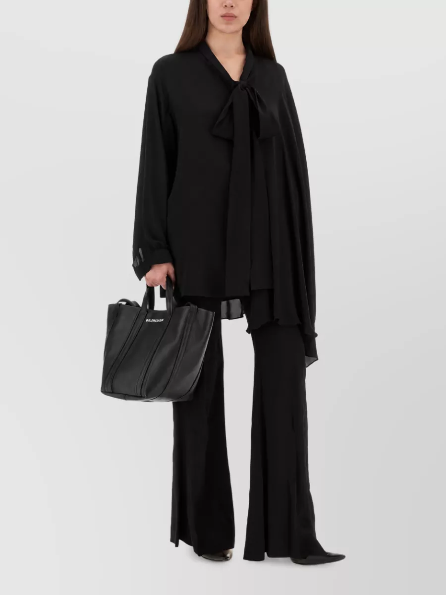 Balenciaga Blouse Scarf Detail Long Sleeve Tie Neck