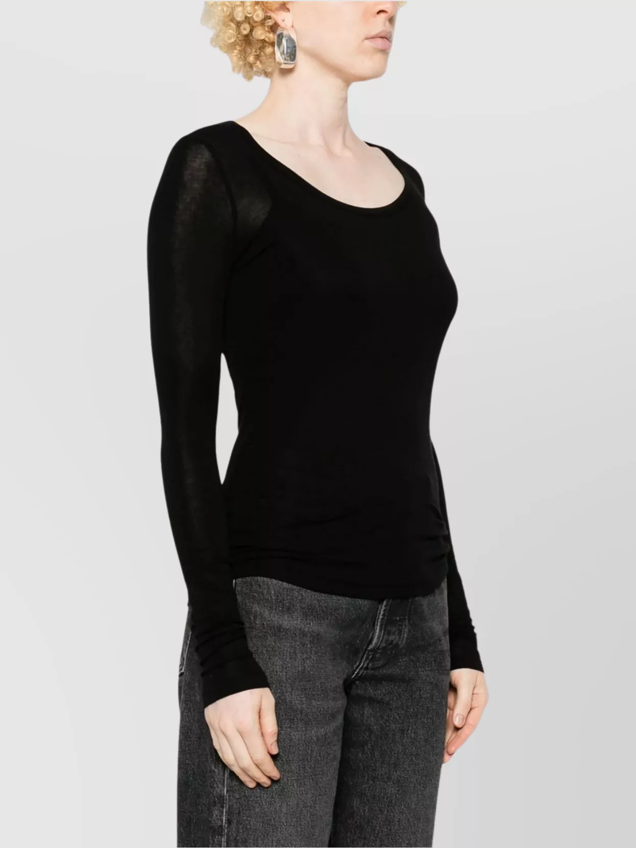 Agolde Scoop Neck Top In Fine Knit Blend