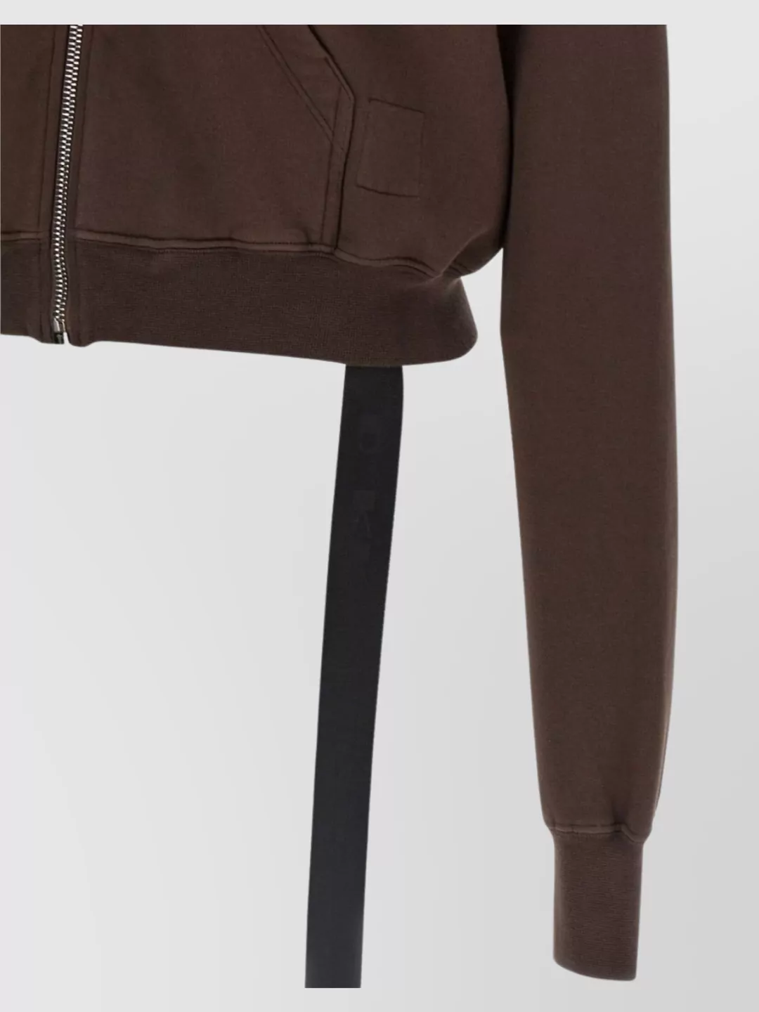 Rick Owens Drkshdw Cropped Hoodie Featuring Kangaroo Pocket