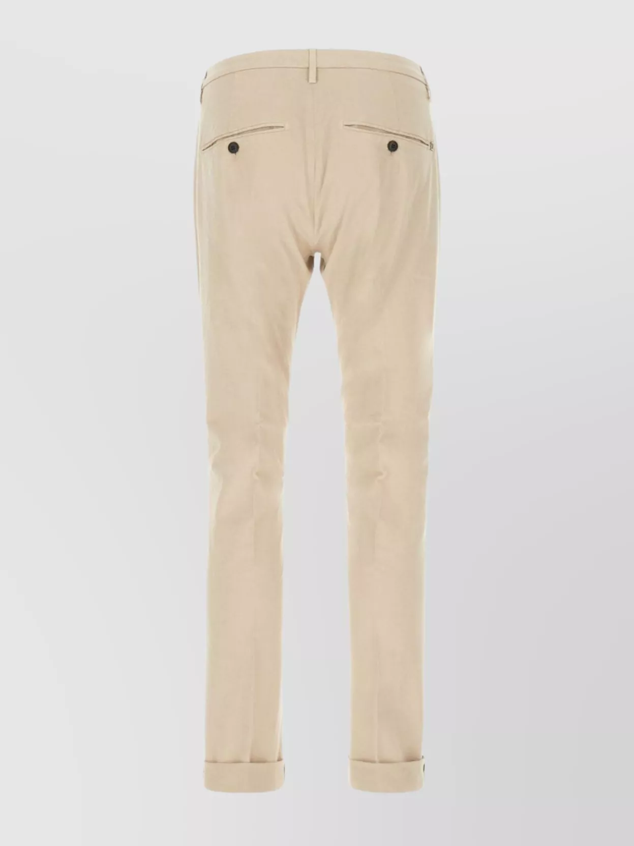 Dondup Stretch Cotton Chino Pants With Cuffed Hem