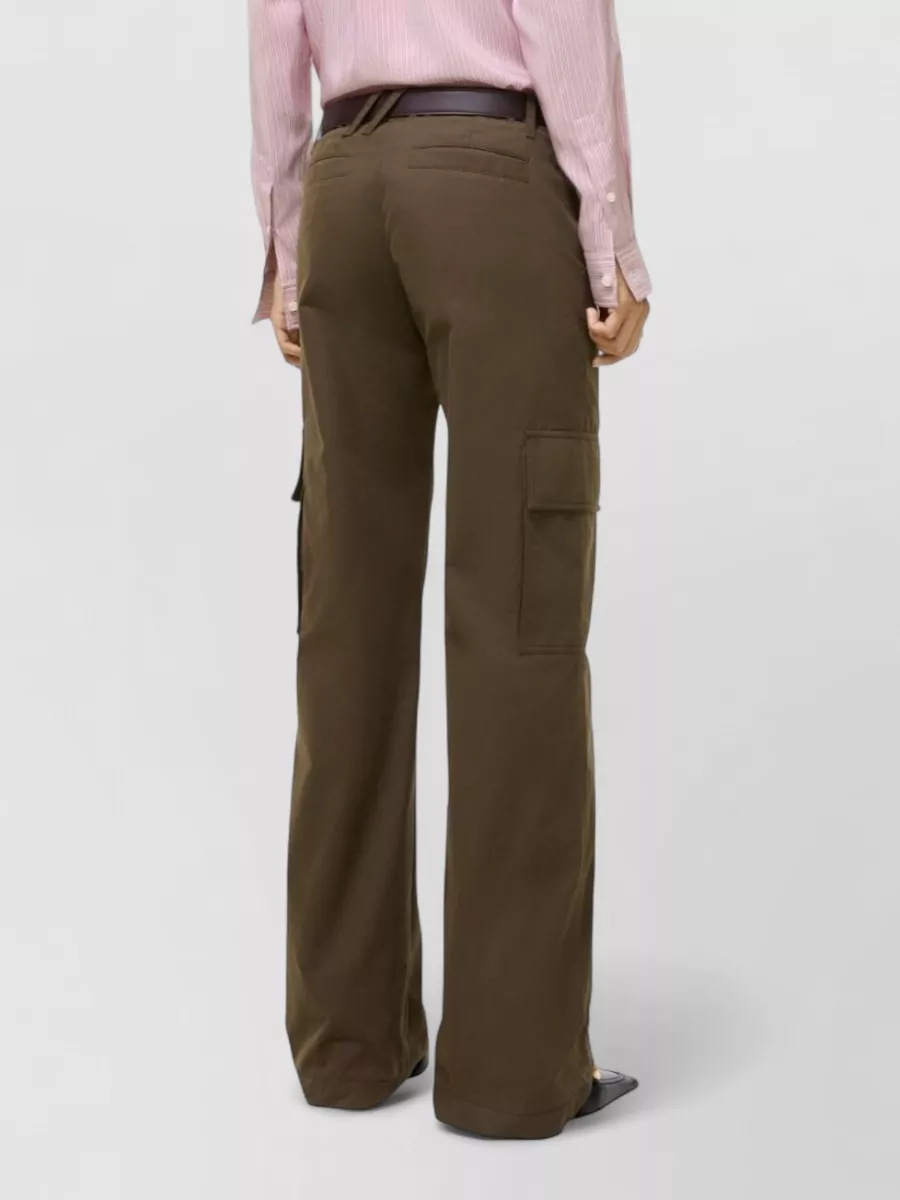 Burberry High-Rise Flared Cargo Wide-Leg Trousers