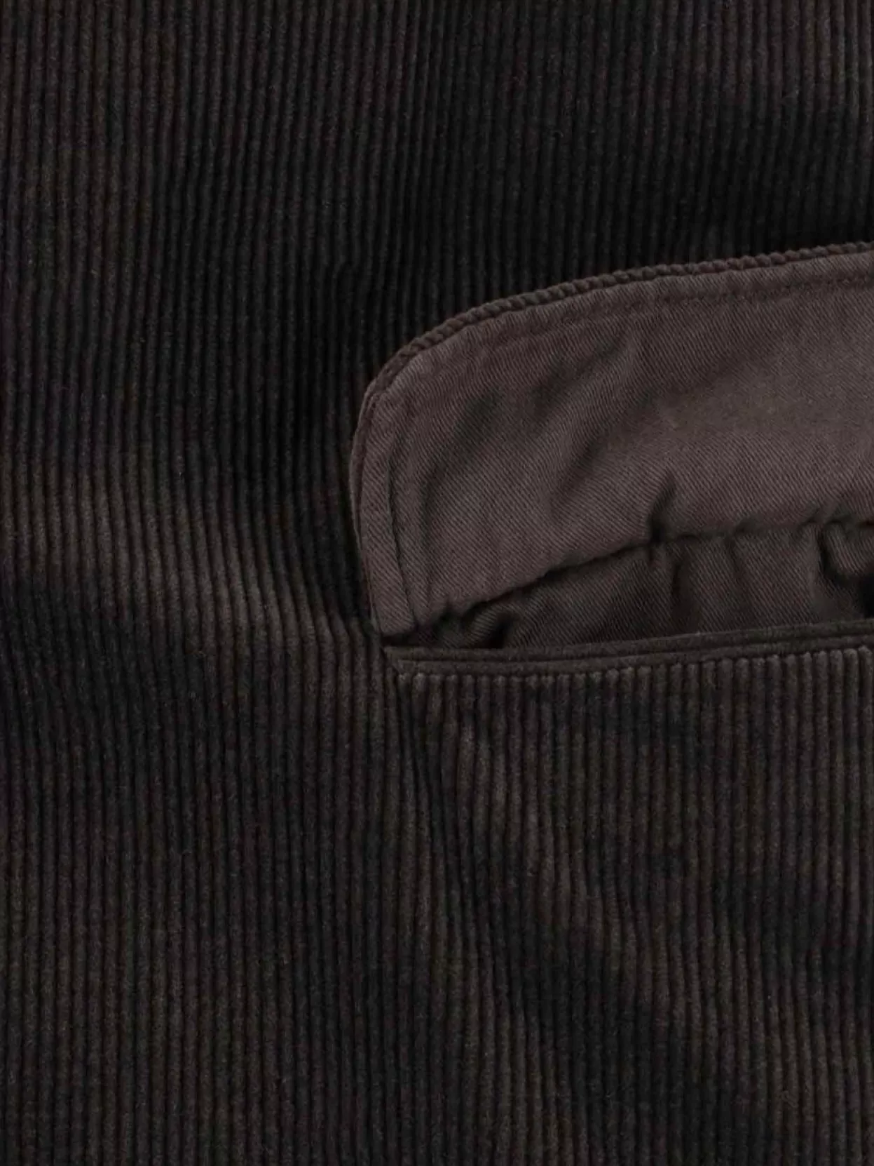 Aspesi Corduroy Flap Pockets Longline Notched Lapels In Brown