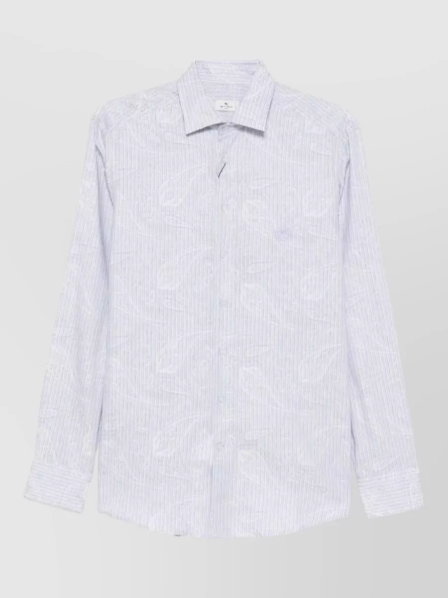 Etro striped paisley-print shirt