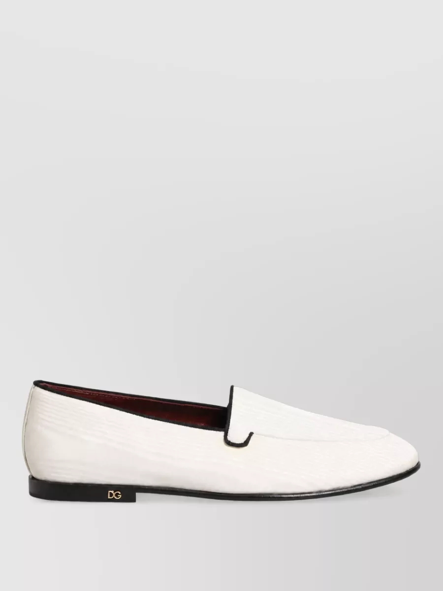 Dolce&Gabbana Leather Slip-On Slippers