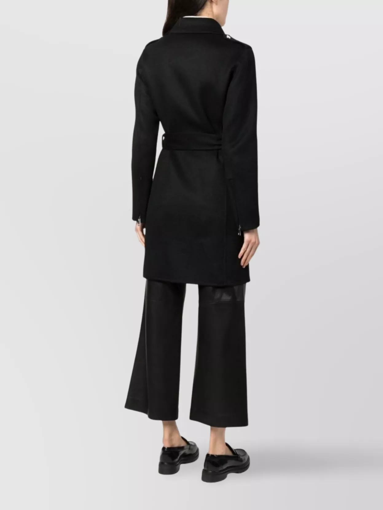 P.a.r.o.s.h Leak Off-center Zip-up Wool Coat