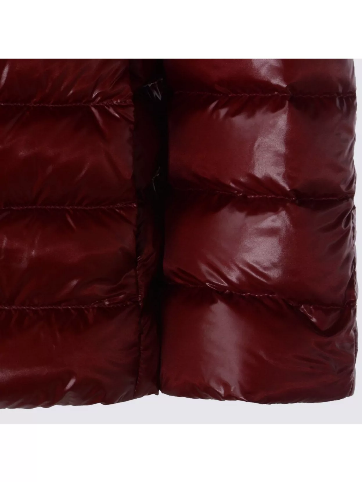 Herno Long Shiny Quilted Down Jacket With High Collar