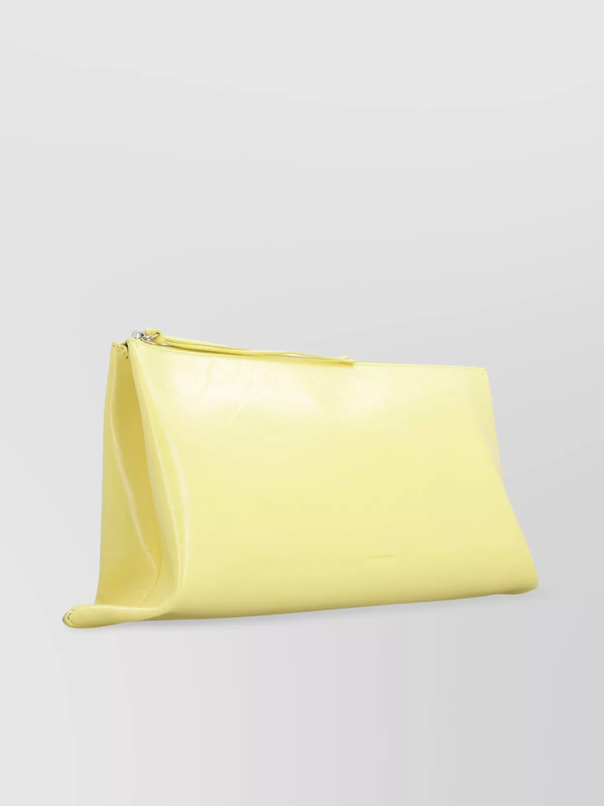 Jil Sander Leather Clutch With Gold-tone Metal Hardware