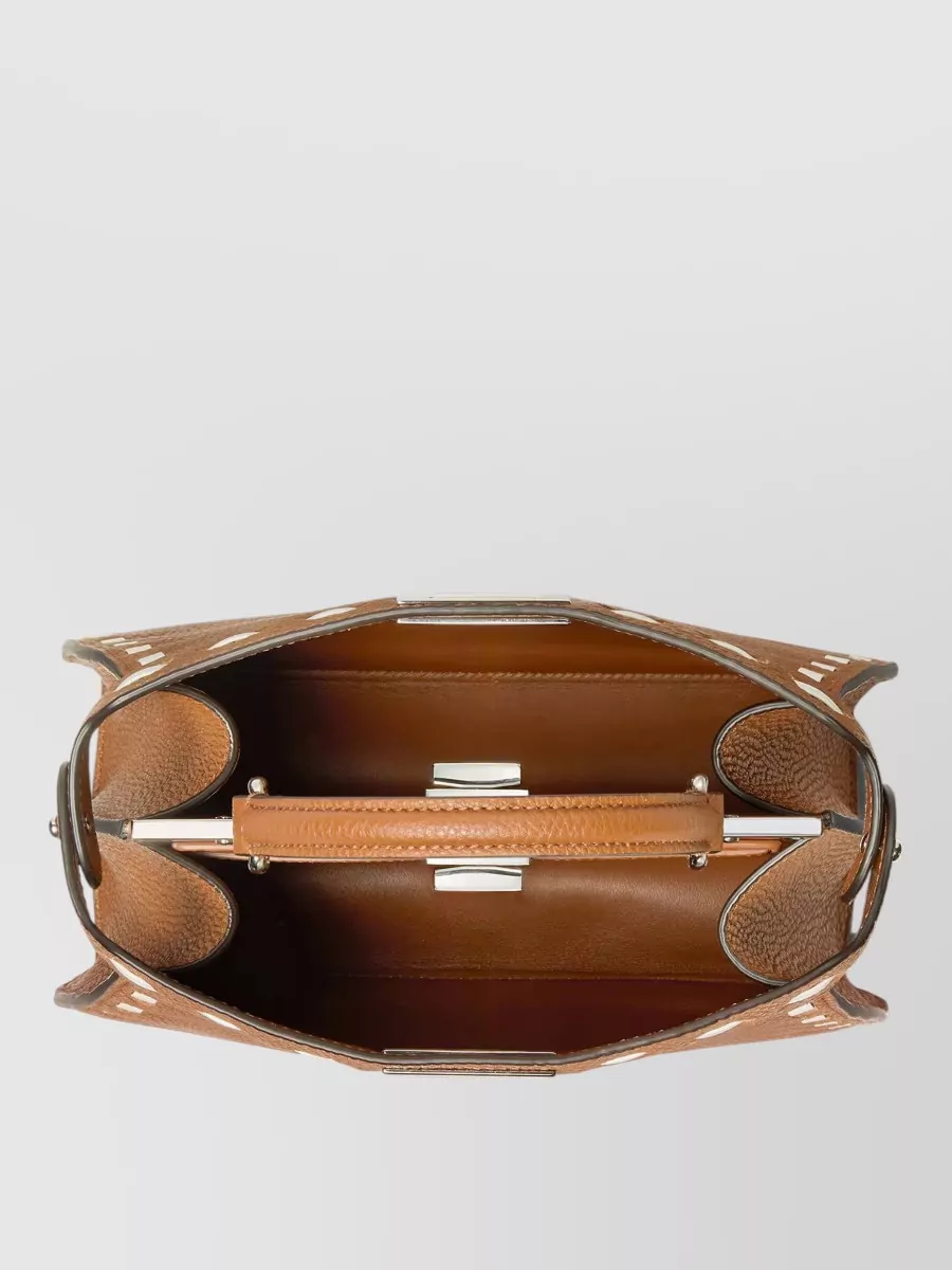 Fendi Peekaboo Small Leather Tote Bag