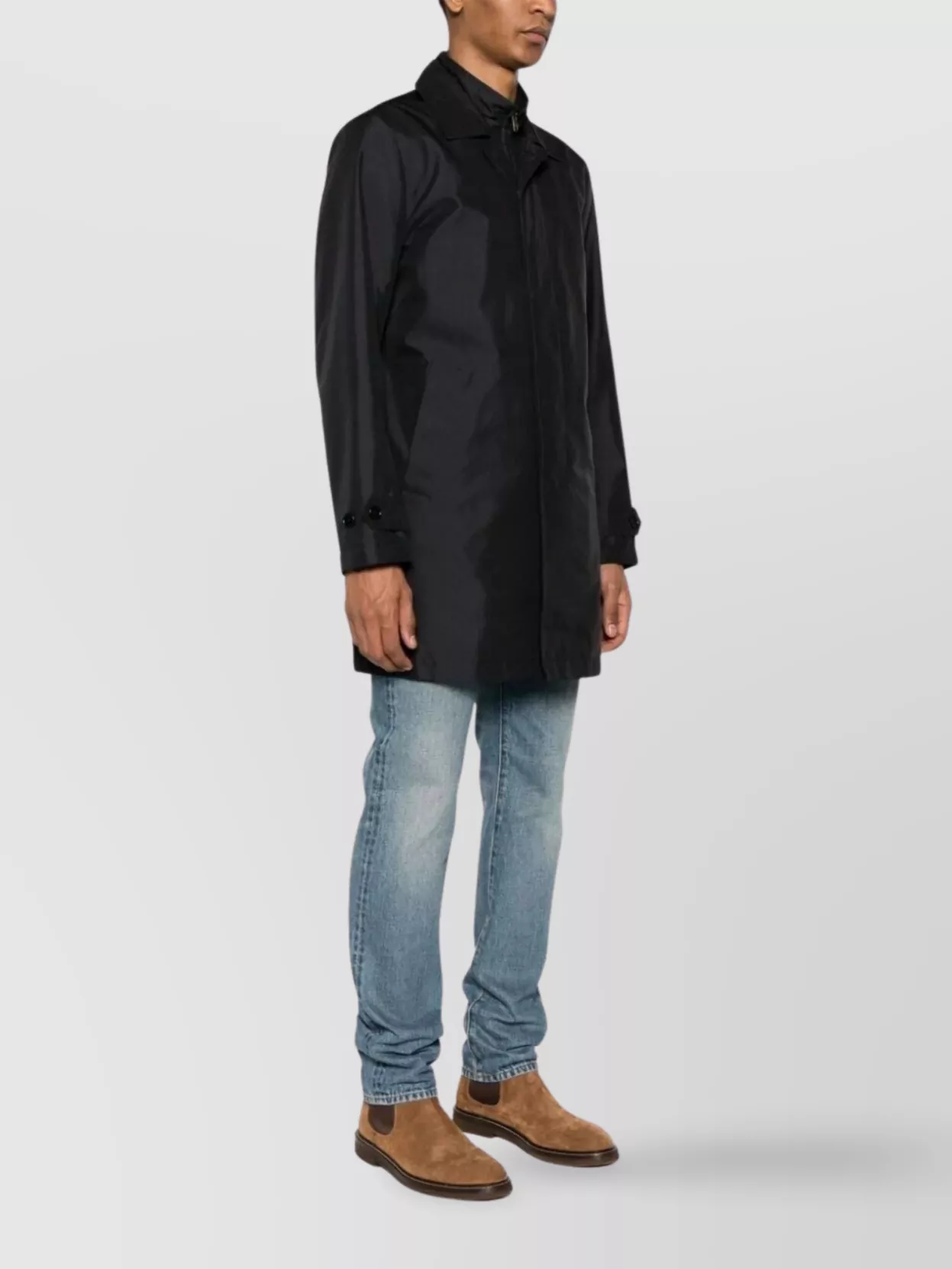Fay Morning Jacket Collar Long Buttoned Pockets