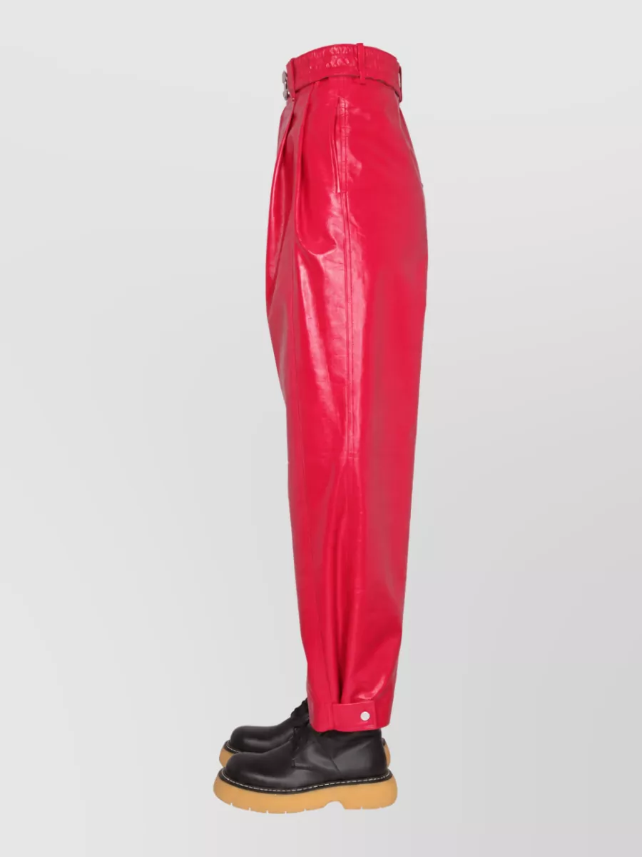 Bottega Veneta Leather Wide-Leg Trousers