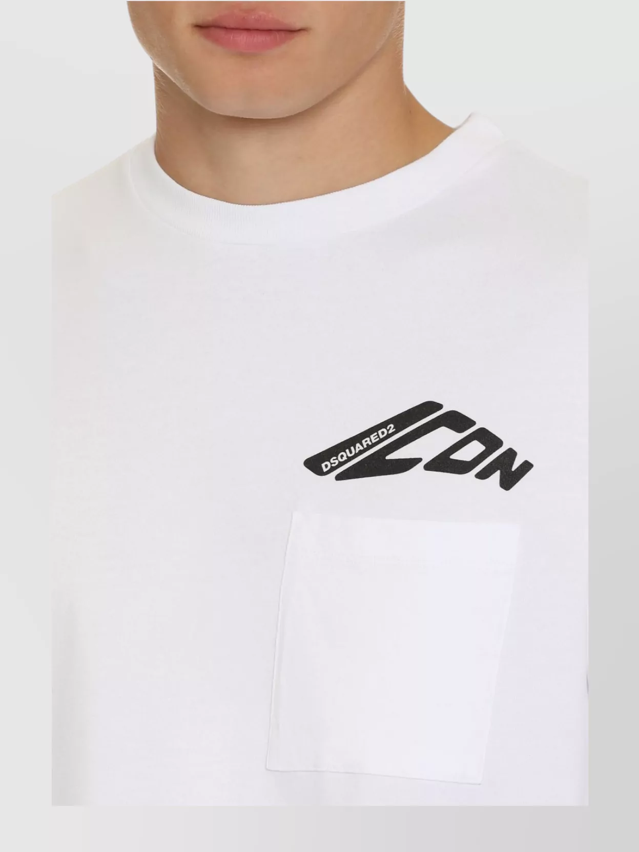 Dsquared2 Crew-neck T-shirt Chest Pocket In White