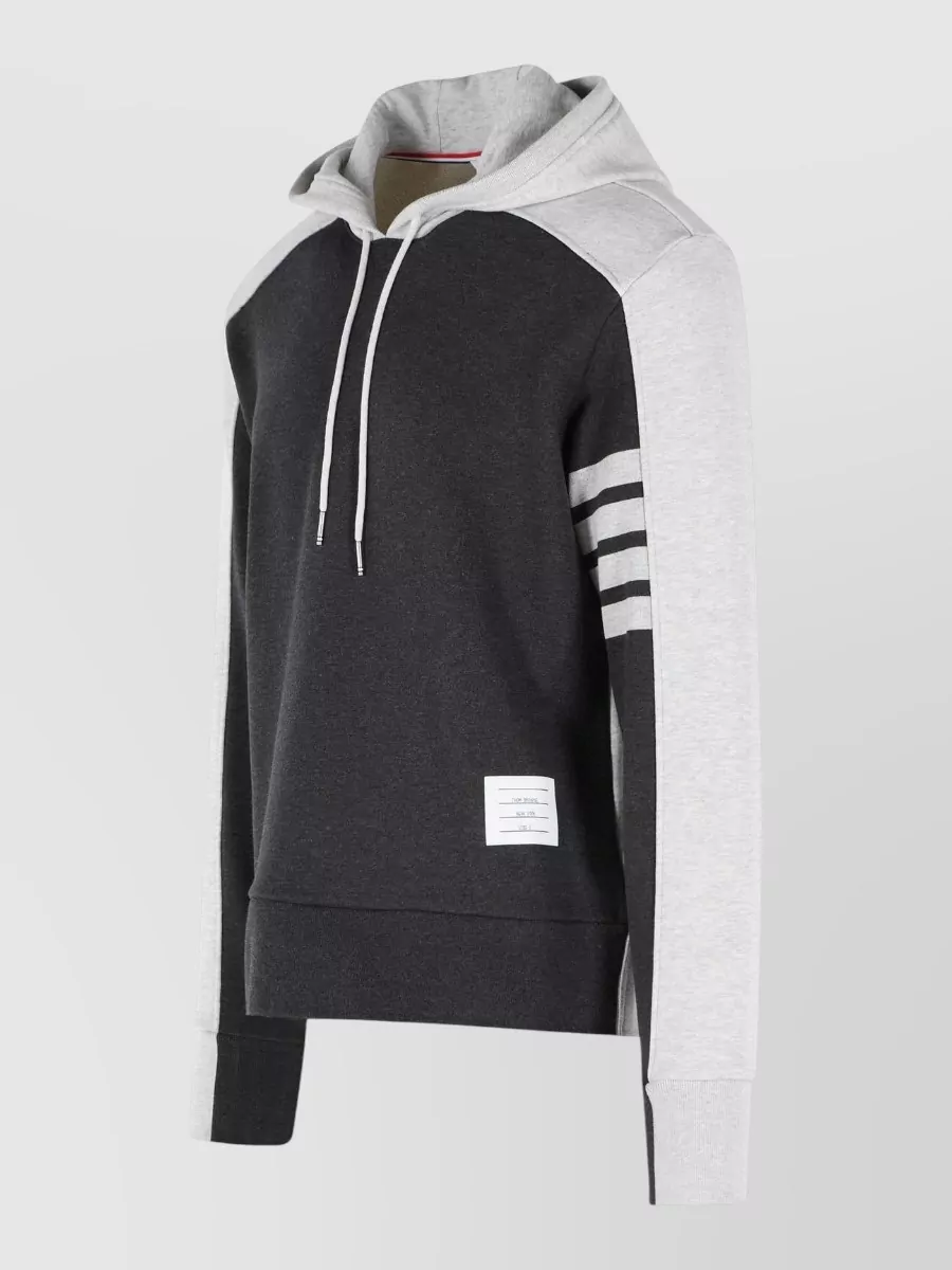 Thom Browne Cotton Colorblock Hooded Sweatshirt