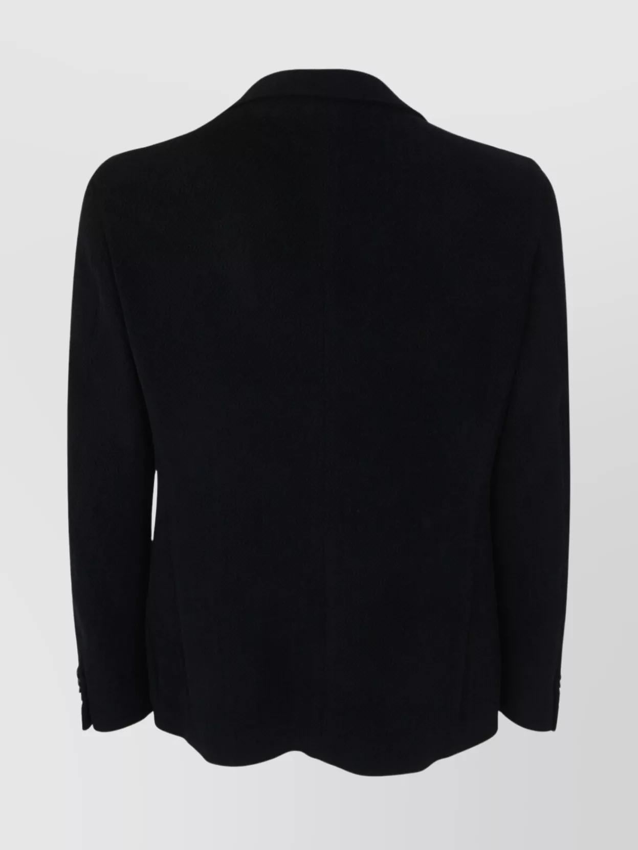 Giorgio Armani Tailored Single-breasted Jacket Buttoned Cuffs In Black