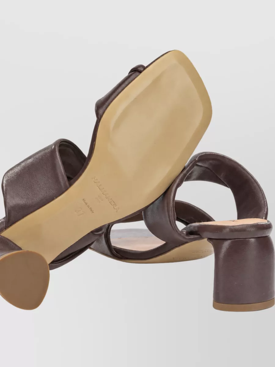 Halmanera Leather Heeled Mules