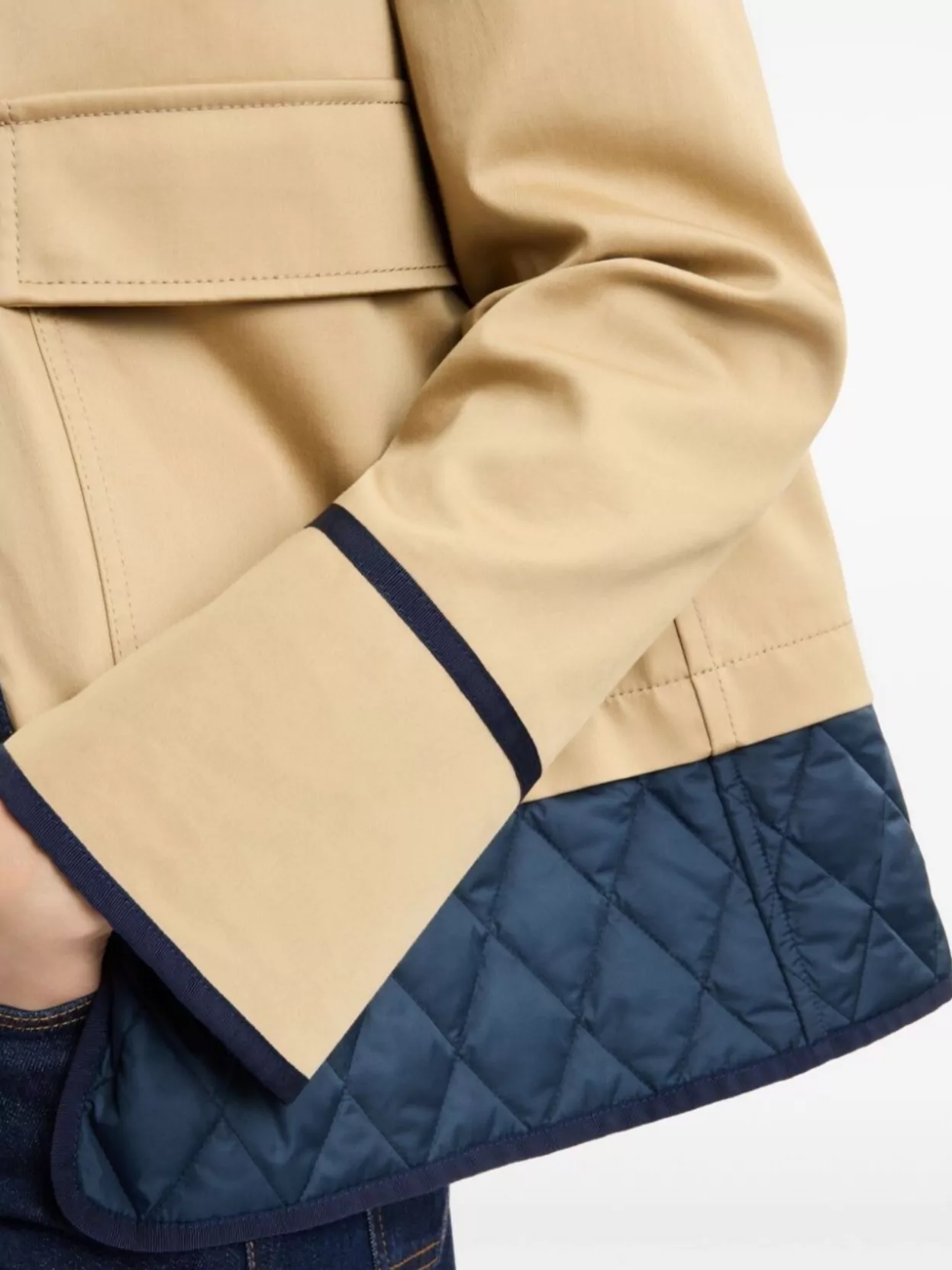 Fay Stretch Gabardine Caban Jacket