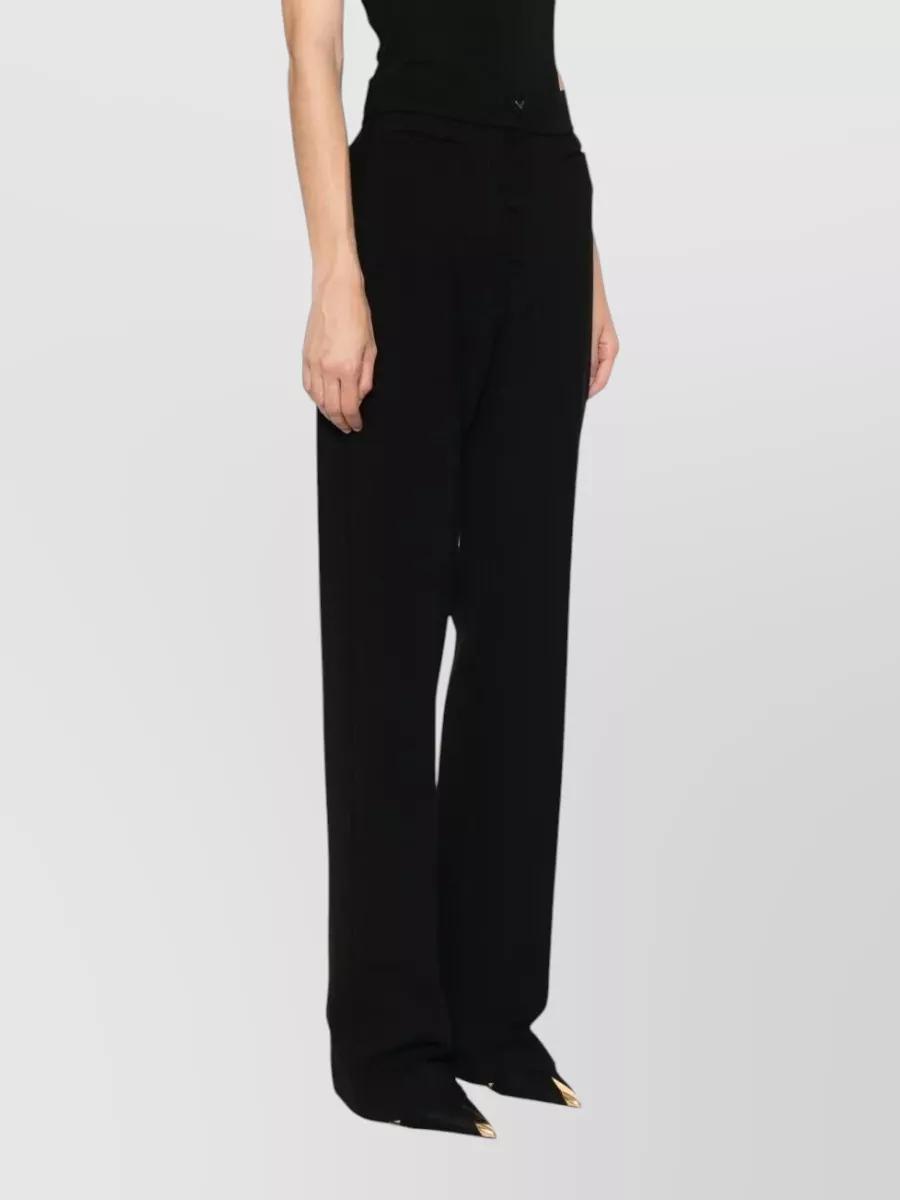 Valentino Garavani Wool Straight-Leg Tailored Trousers