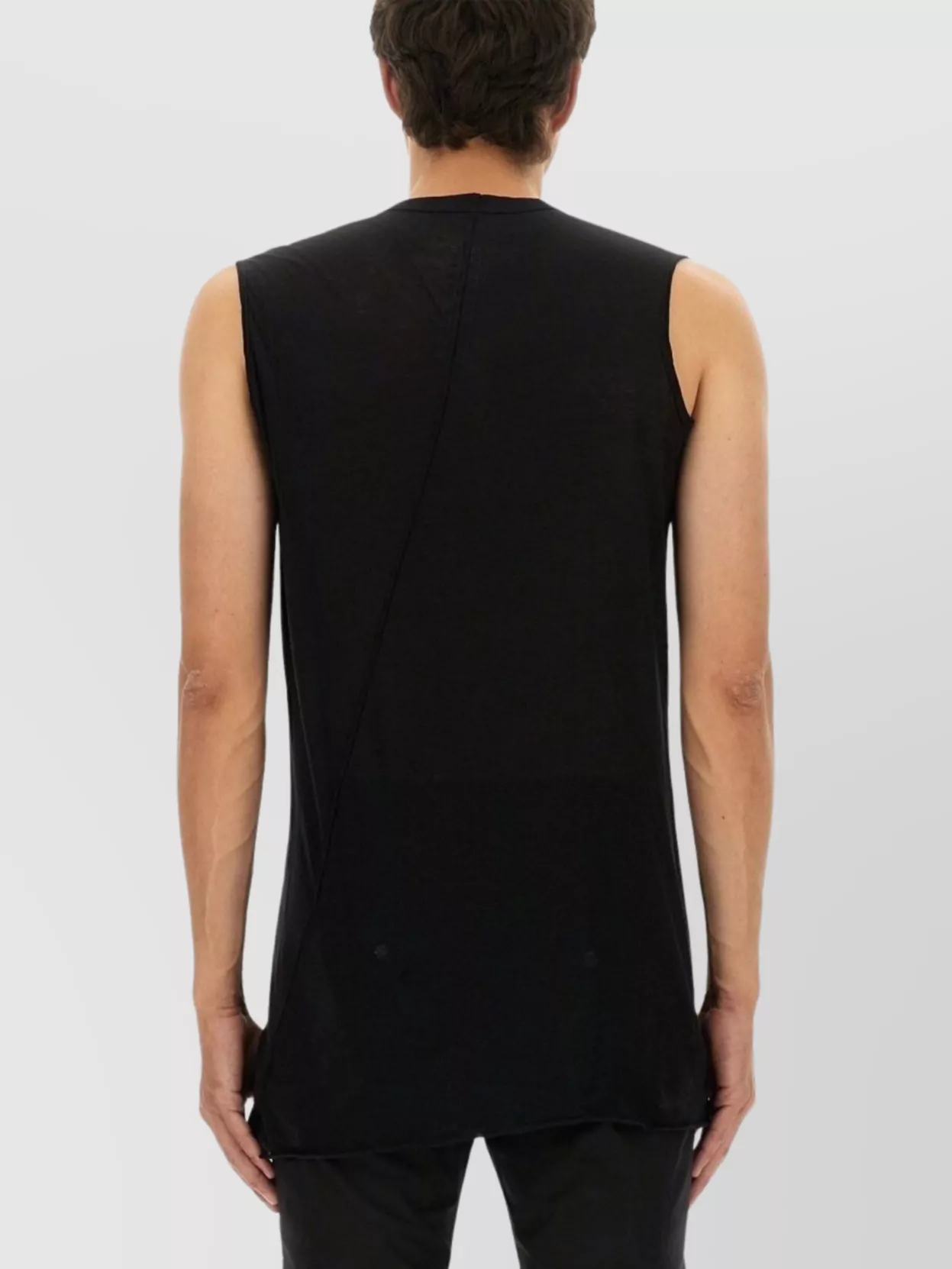 Rick Owens Round Neck Sleeveless Top In Light Fabric