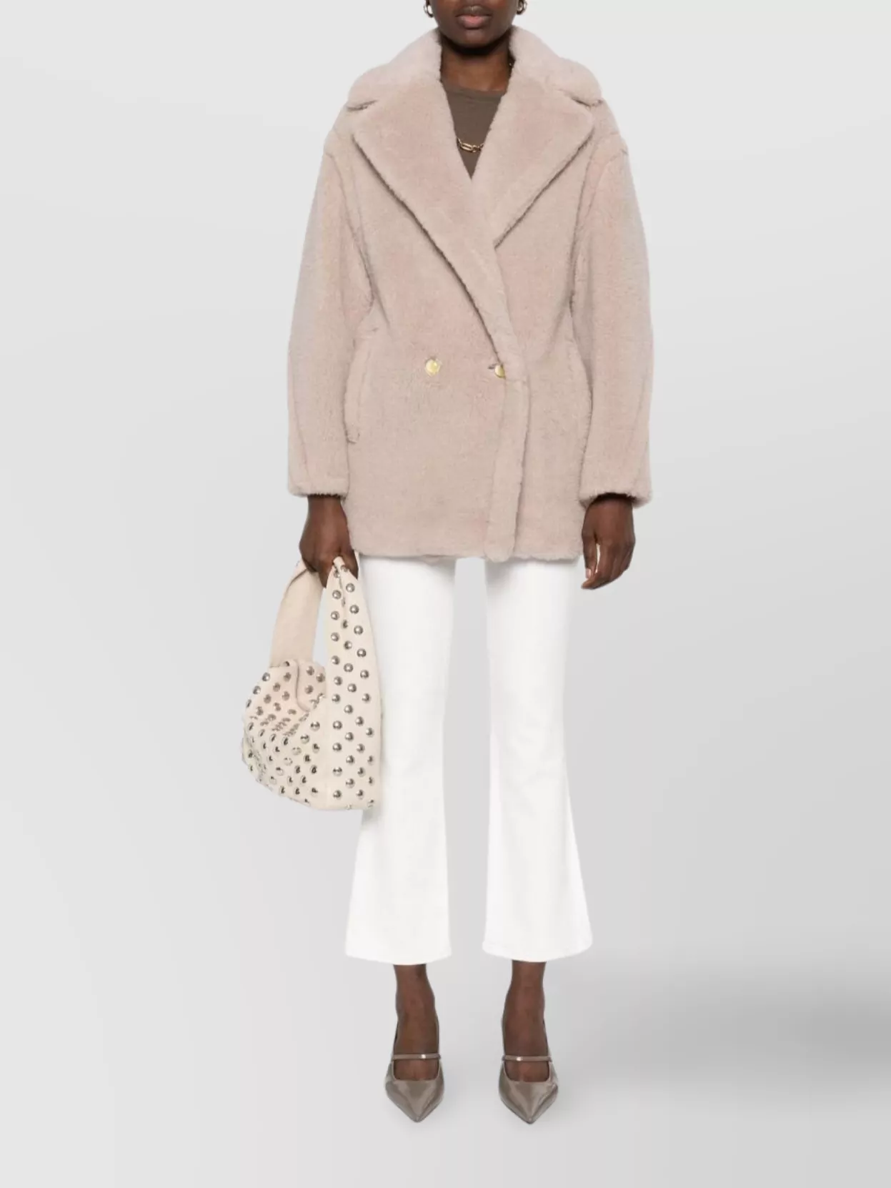 Max Mara Tailored Jacket Double-breasted Front In Neutral
