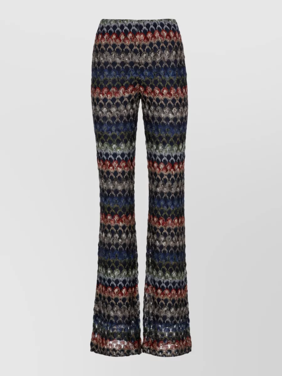 Missoni Geometric Lurex Flared Trousers