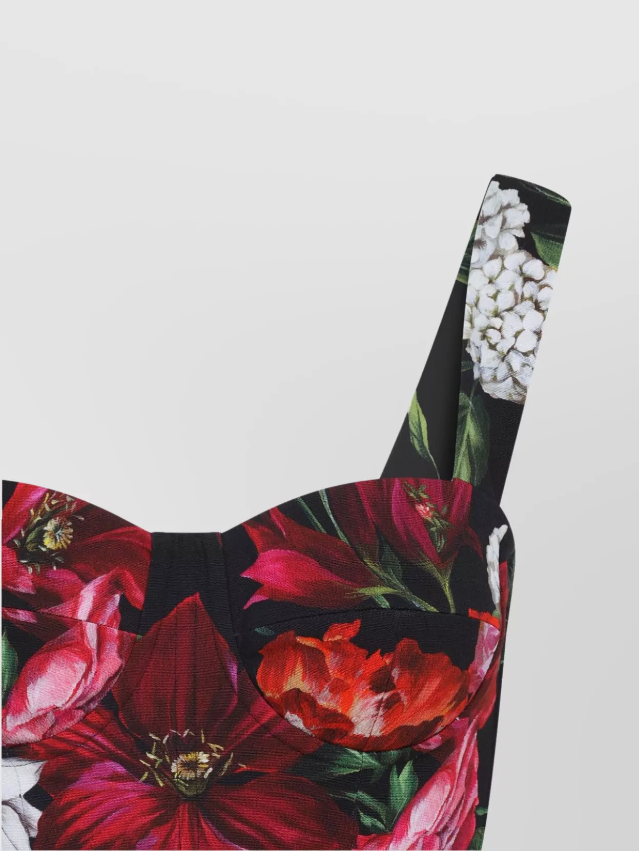 Dolce & Gabbana Multicolor Flower Cotton Midi Dress