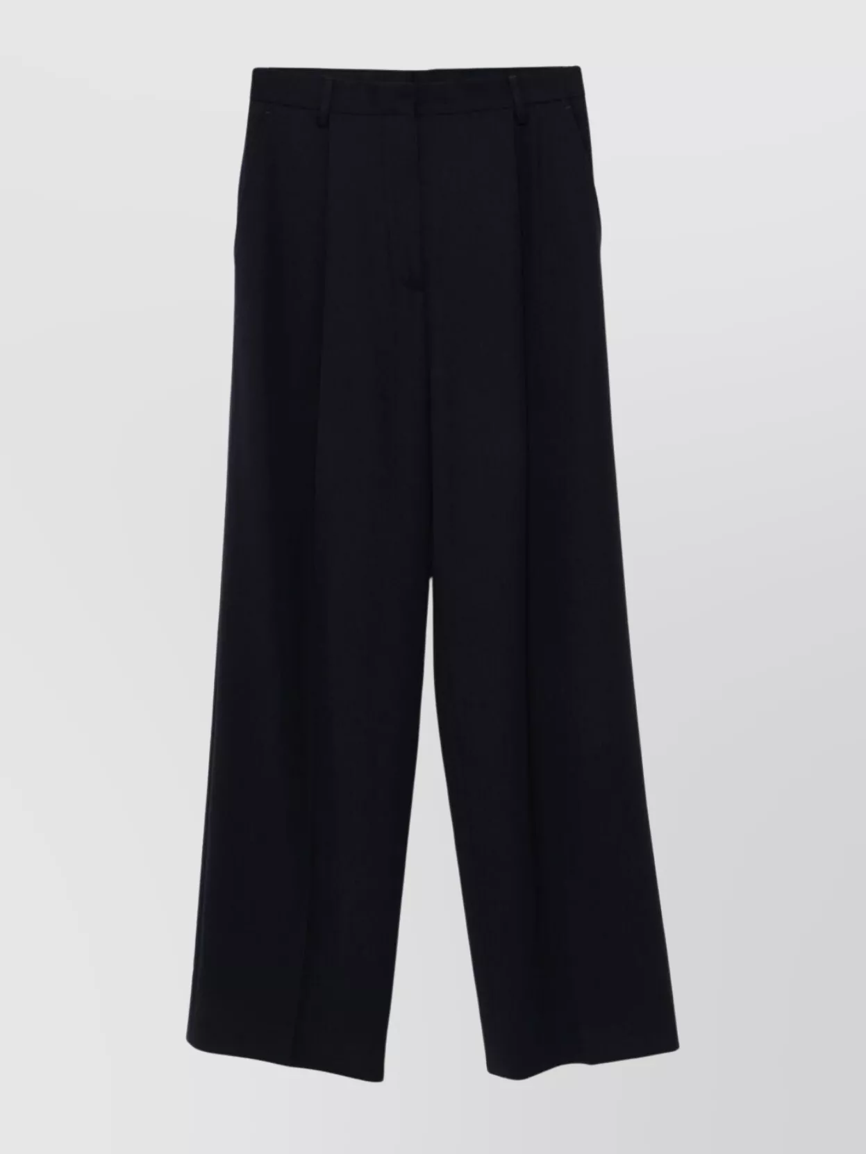Dries Van Noten Wide Leg Pleated Trousers Pockets