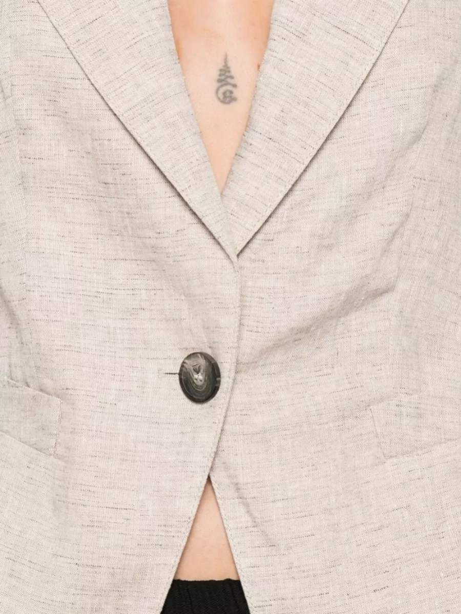 Emporio Armani Linen Single-Breasted Blazer